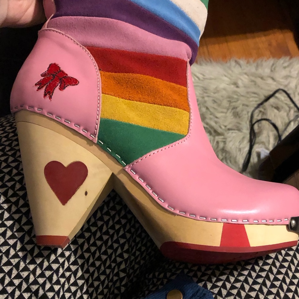 Lola Ramona ~ knee high rainbow boots~ excellent condition~woman 40 or USA 9-9.5 - Picture 5 of 16